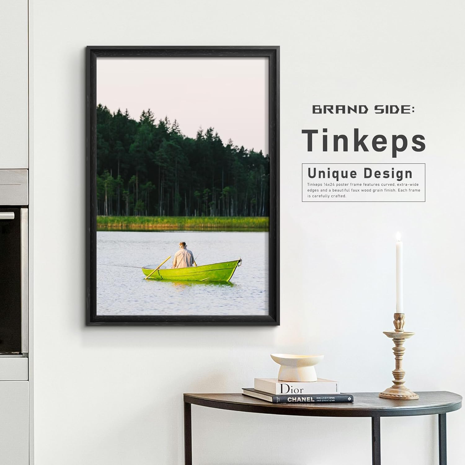 20×30 Frame Black, Hang Horizontally or Vertically, Perfect 20x30 Poster Frame for Photos, Posters & Artwork